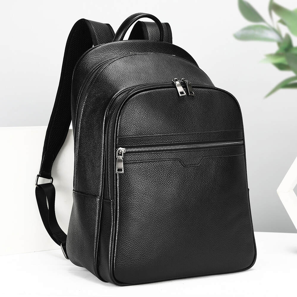 NIUCUNZH Men Business Travel Leather Backpack 16 inch Laptop Backpack Genuine Leather Backpack for Men