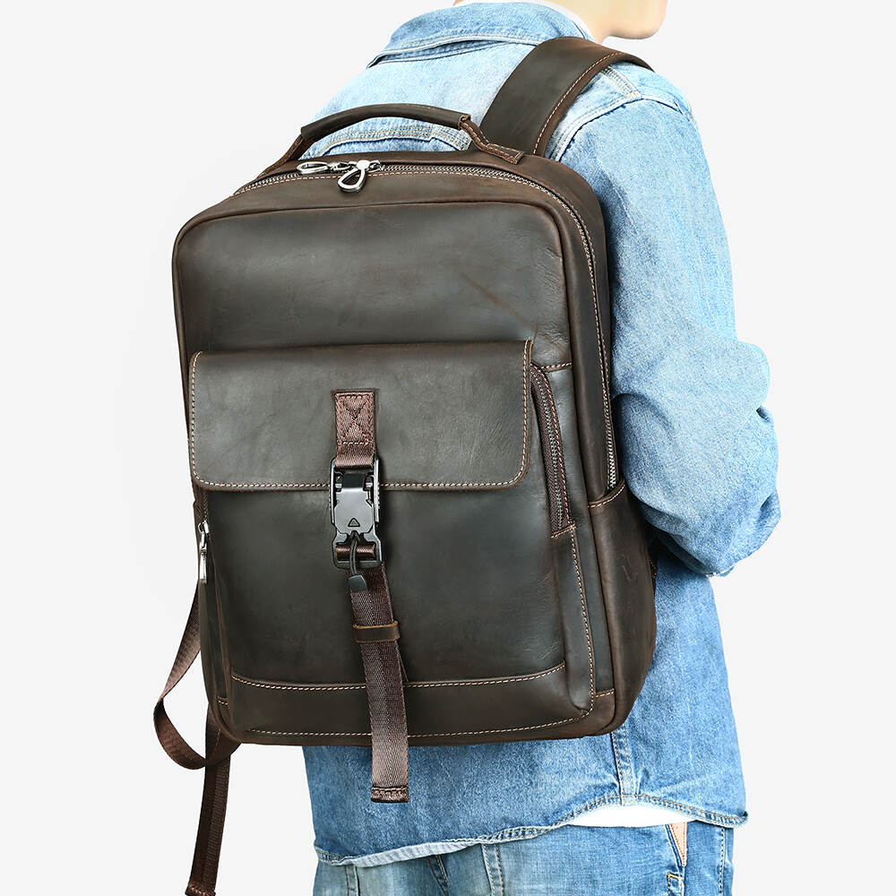 backpack leather bag