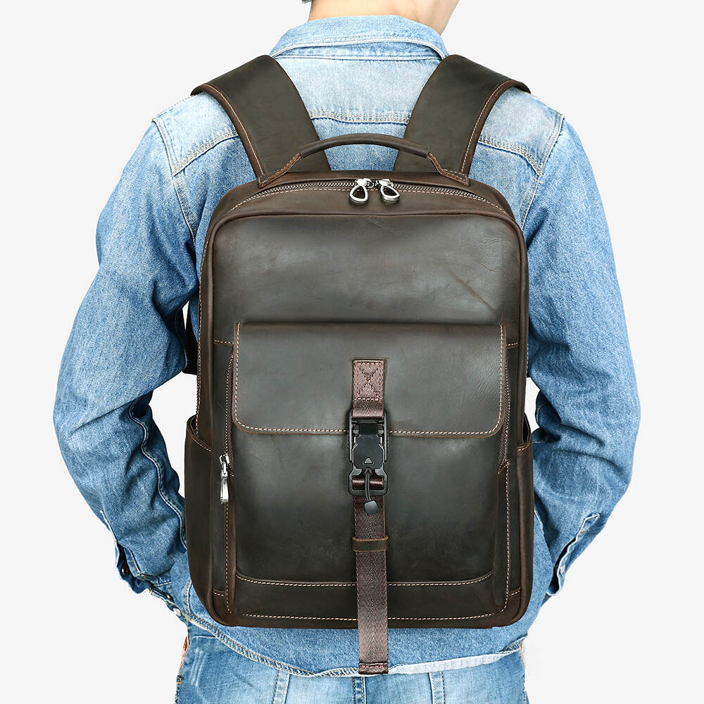 backpack leather bag