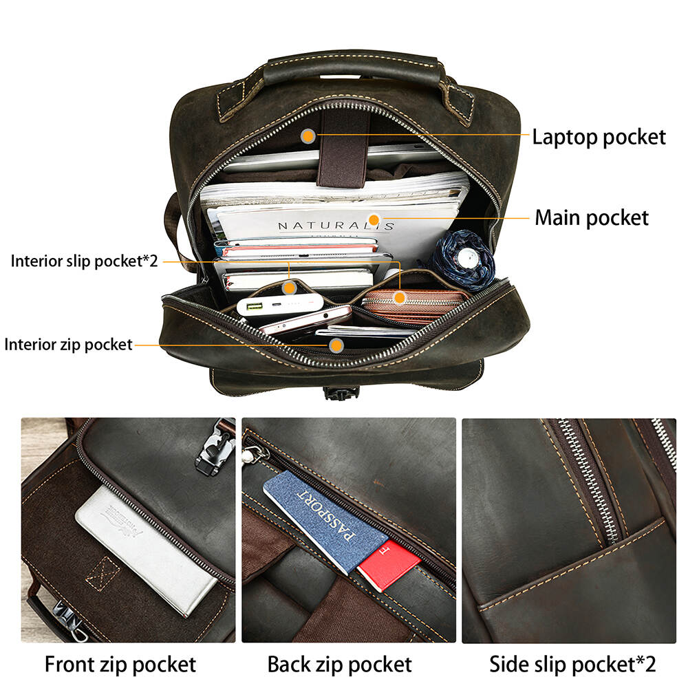 backpack leather bag