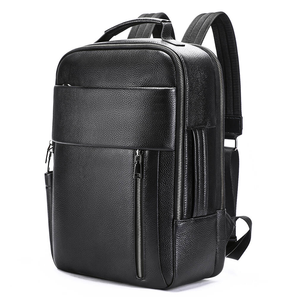 NIUCUNZH Leather Travel Business Laptop Backpack mochila Men Leather Schoolbag Genuine Leather Backpack for Men