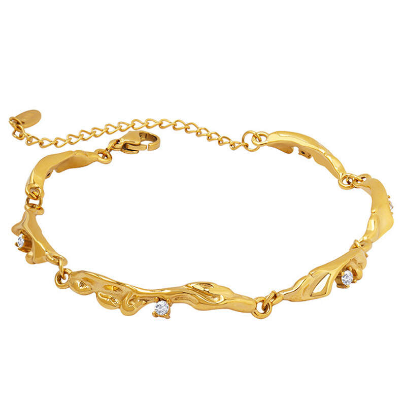 18K Gold Plated Jewelry Stainless Steel Bracelet