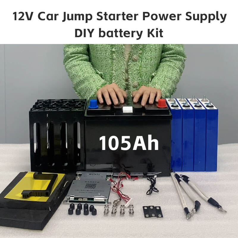 UBPPOWER 12V105Ah Portable Car Jump Starter DIY Box Kits JK BMS  Plastic Casing
