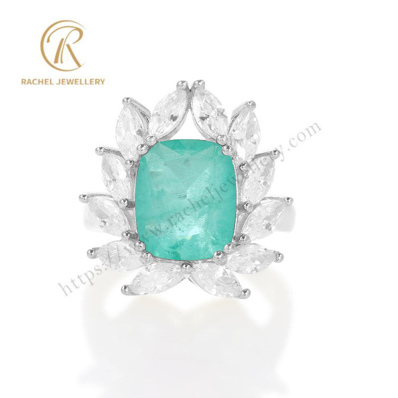 Exquisite Blossoming Gemstone Luxury 925 Silver Ring
