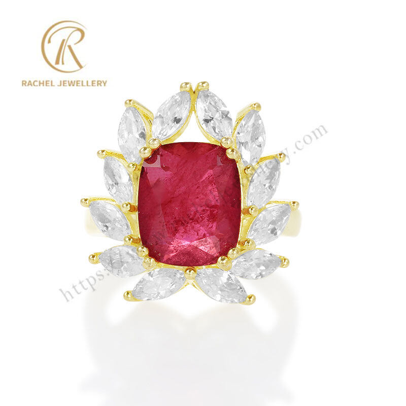 Gorgeous Ruby Gemstone 925 Silver Ring For Dinner Wearing