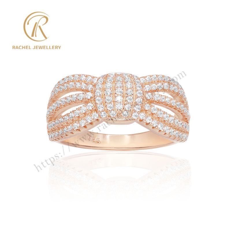 High Quality Fashion Design Micro Set Zircon Women Jewelry Ring