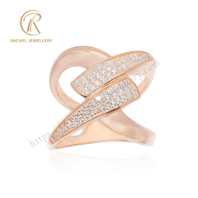Wholesale Personalized Man Style Rose Gold Sterling Ring
