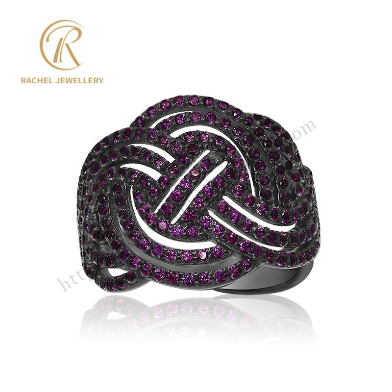 Colored Zirconia Ring Popular And Elegant Silver 925 Jewelry Fashion Ring
