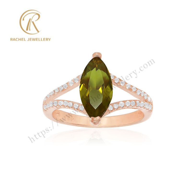 Diamond Cutting Marquise Natural Alexite 925 Silver Ring