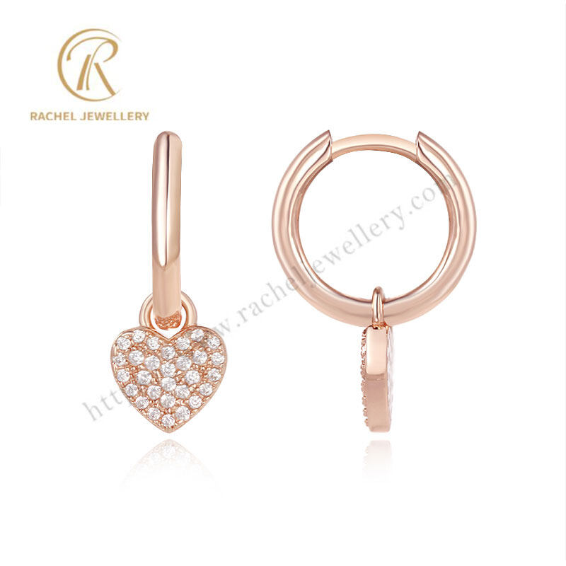 Rachel Heart 925 Silver High Quality Cubic Zirconia Love Zircon Stud Earrings