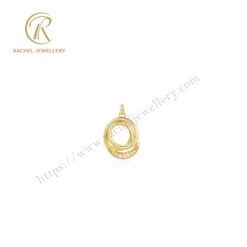 Rachel Trendy Design Yellow Gold Moon And Sun 925 Silver Necklace