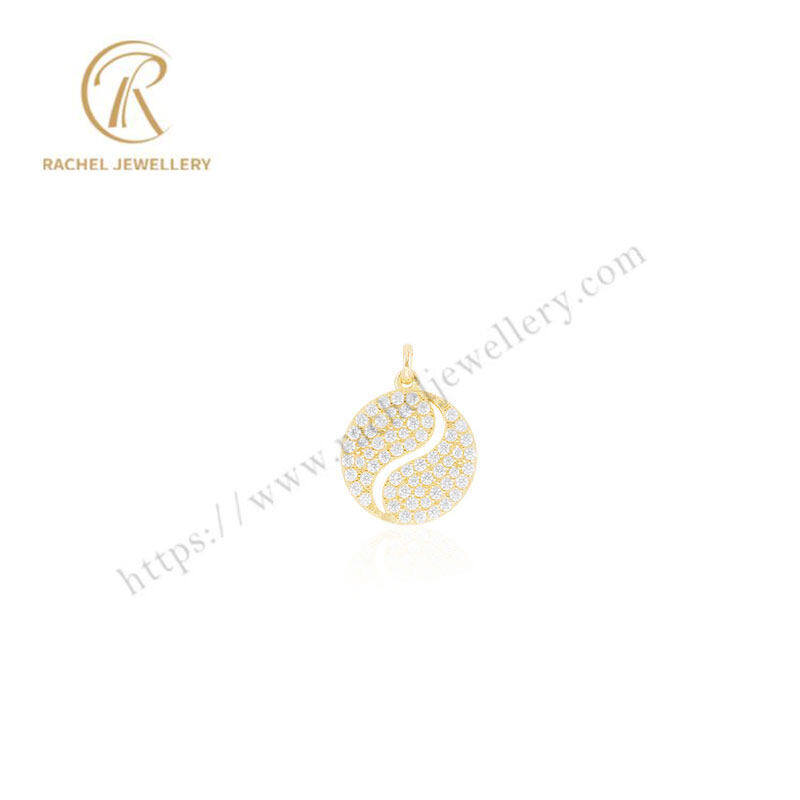 Rachel Jewellery Clear 5A CZ Micro Setting Yin-Yang Silver Necklace