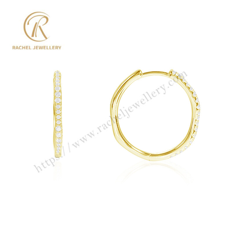 Rachel Jewellery Classic Bamboo Circle Huggie Earrings