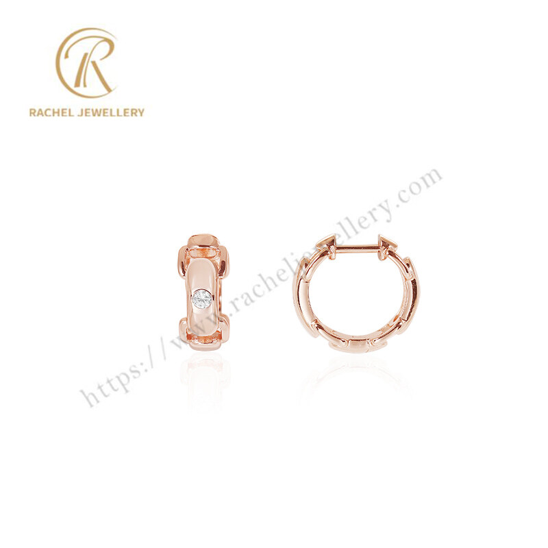 Rachel Jewellery Representative Light CZ Full Circle Hoop Silver Earrings