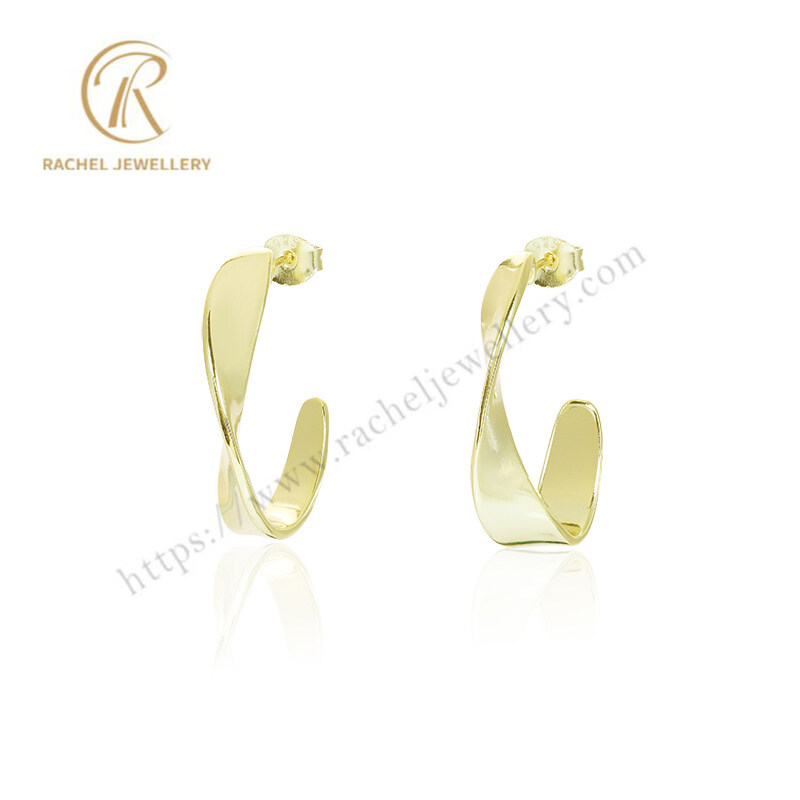 Rachel Jewellery New Design Smooth Plain Silver Earrings