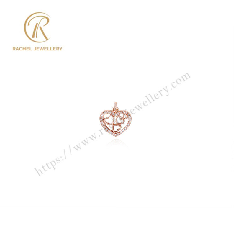 Rachel Jewellery Women Heart Design Rose Gold Silver Necklace