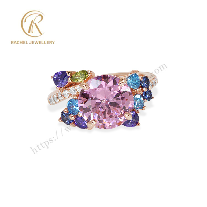 Colorful zirconia Combination 925 Sterling Silver Ring