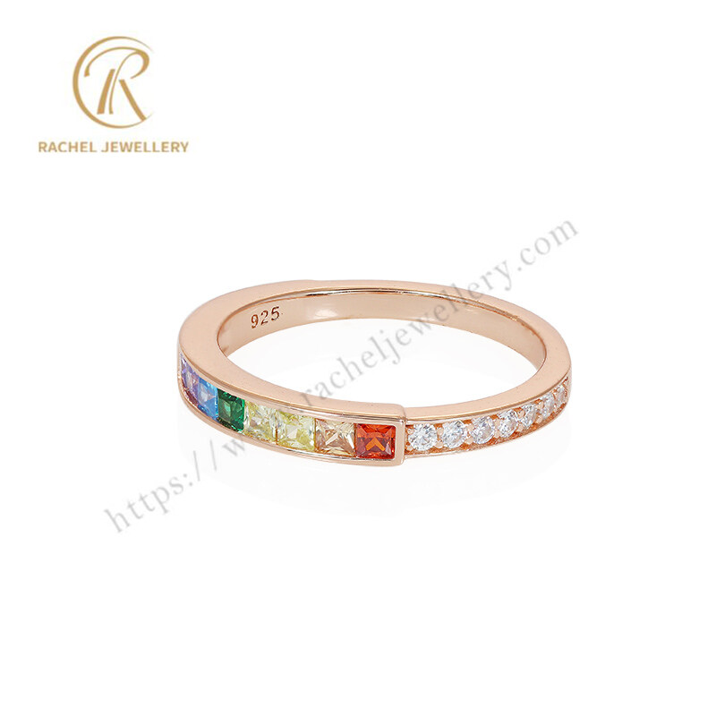 Panyu Jewellery Wholesale Factory Color White CZ Simple 925 Ring