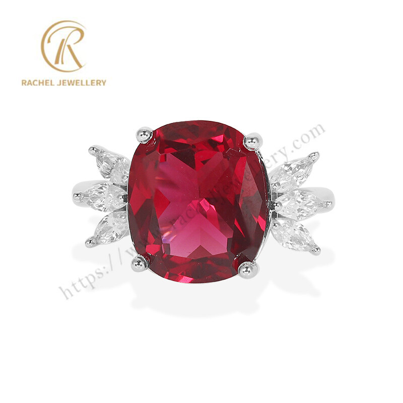 #5 Ruby Elegant Design Wholesale Factory 925 Sterling Silver Ring