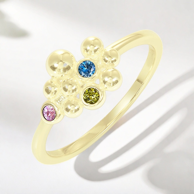 Colored zirconium earrings; Bubble stud earrings; Gold earrings; Simple earring design; Women's stud earrings; OEM custom-made earrings; 925 Silver ear rings; Electroplated earrings