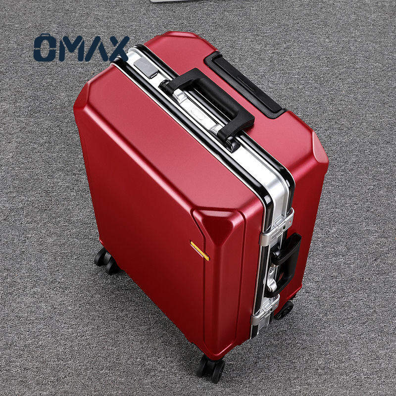luxury carry-on luggage, aluminum alloy suitcase, spinner wheel trolley, unisex travel luggage, lightweight polyester suitcase, durable travel suitcase, business luggage, large capacity suitcase, TPE rubber wheels, ABS+PC luggage