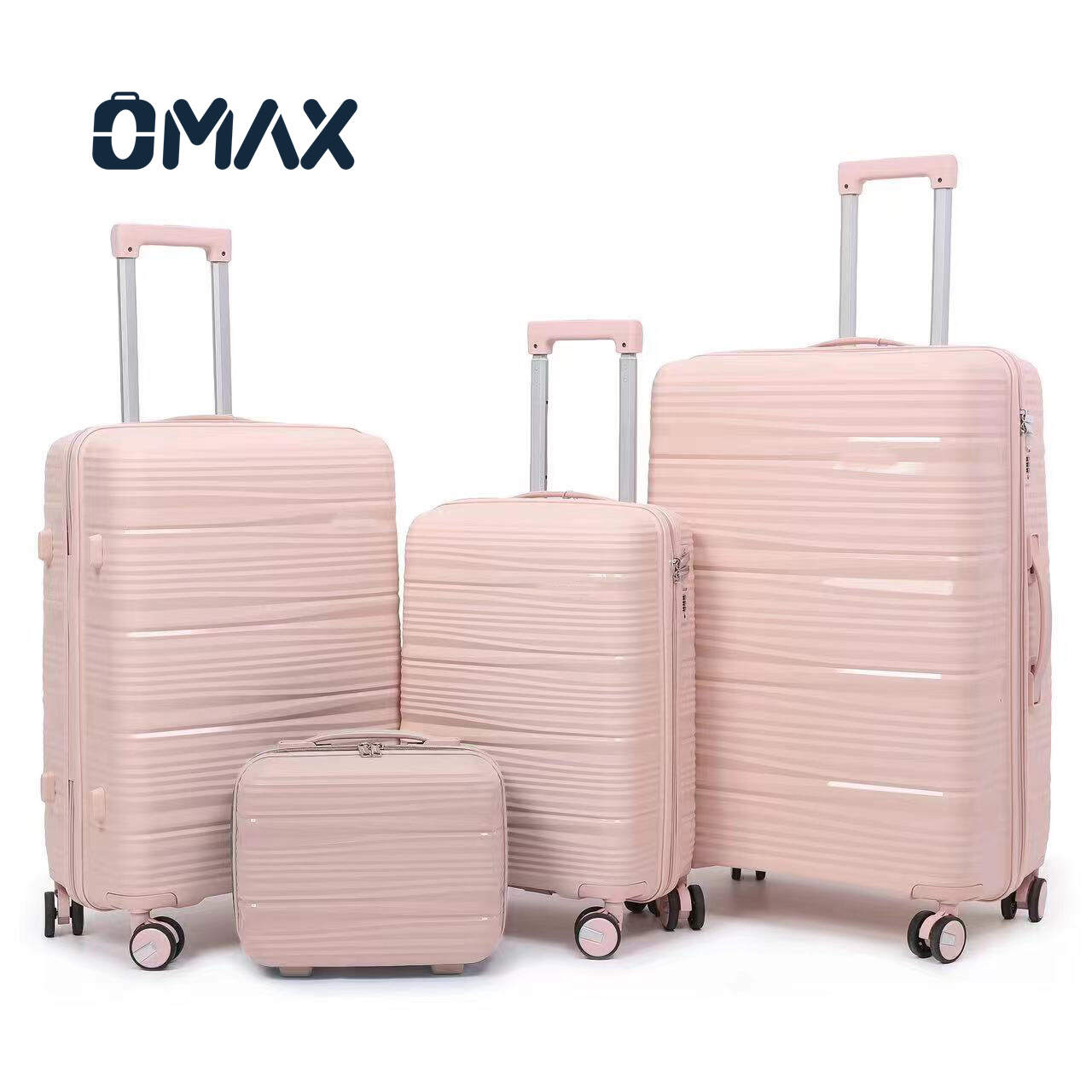 OMAX Custom Wholesale PP Suitcases for Women - Lightweight Waterproof Travel Luggage Sets with Spinner Wheels & TSA Lock