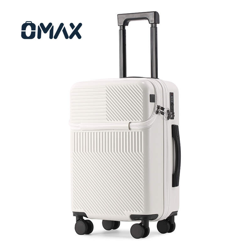 unisex travel suitcase, spinner luggage, durable ABS suitcase, lightweight carry-on luggage, front trolley suitcase, business travel luggage, zipper closure suitcase, polycarbonate suitcase, TSA-approved luggage, multi-functional suitcase