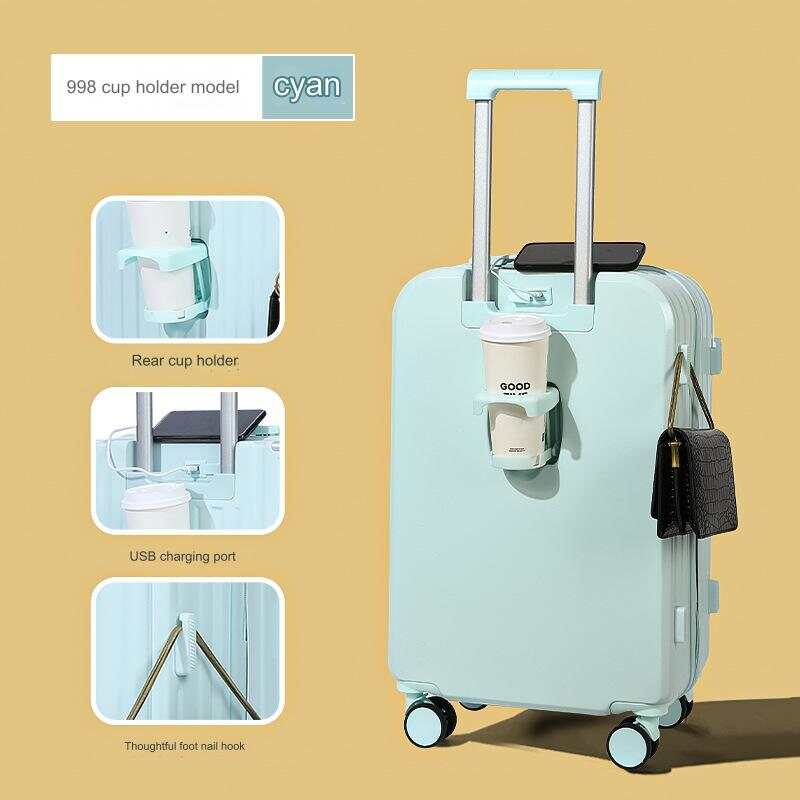 wholesale ABS luggage, durable carry-on suitcases, lightweight spinner luggage, waterproof travel bags, TSA lock luggage sets, OEM travel suitcases, modern trolley luggage, USB charging suitcase, cup holder luggage, unisex luggage sets
