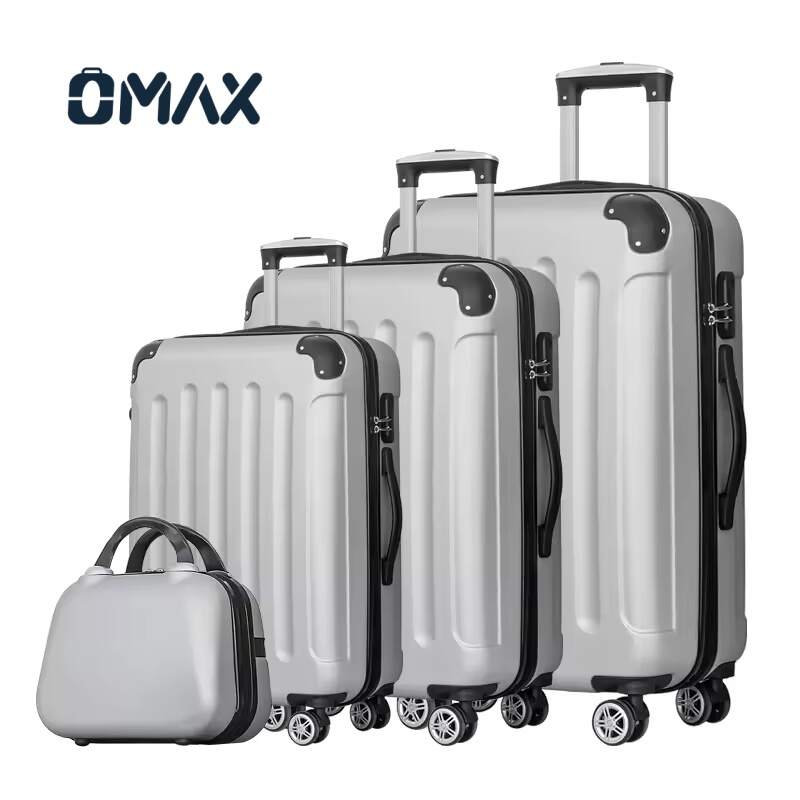 OMAX Wholesale Customized Luggage Set with Universal Wheels, ABS+PC Travel Trolley Case for Business & Holiday