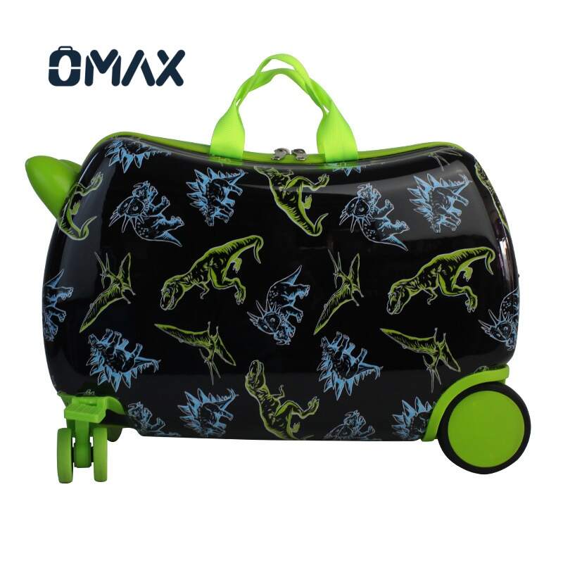 kids ride-on luggage, cartoon carry-on suitcase, waterproof spinner luggage, children's travel suitcase with lock, ABS/PC childrens luggage, lightweight kids suitcase, portable ride-on trolley, childrens sitting luggage, travel luggage for 3-12 year olds, secure spinner suitcase for kids