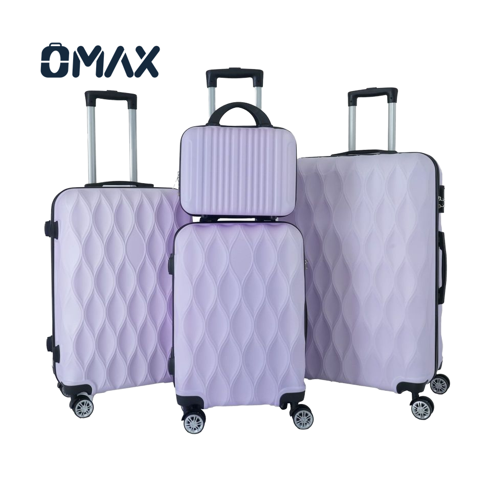 OMAX 4-Piece ABS Luggage Set with Spinner Wheels, TSA Lock | Lightweight Waterproof Suitcases for Travel
