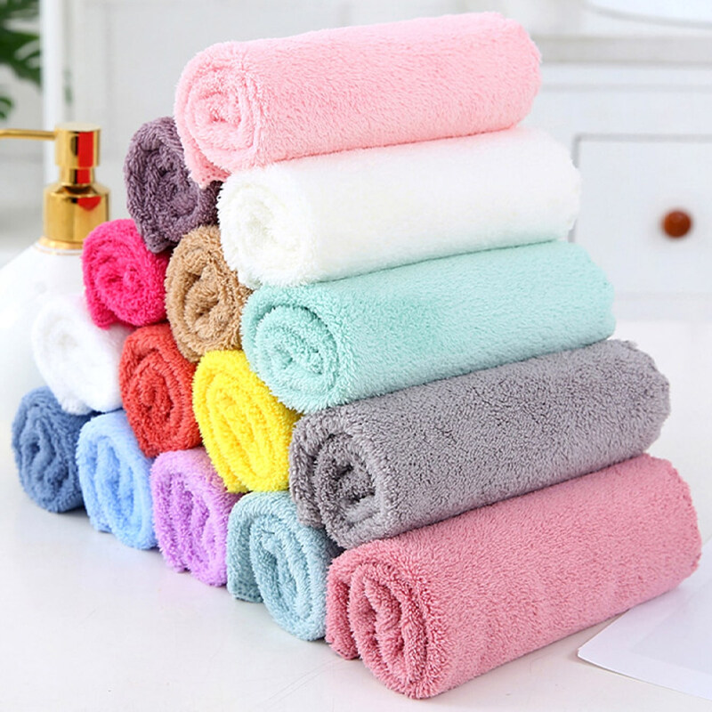 10pcs Household Thickened Kitchen Rag Bamboo Fiber Absorbs Water