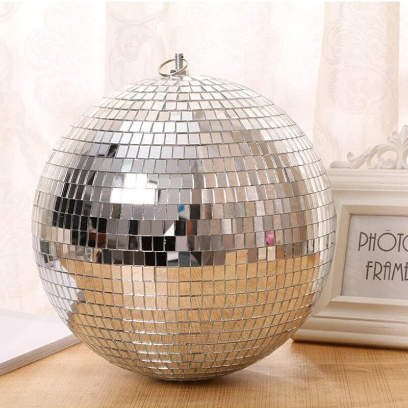 8-Inch Cool and Fun Silver Hanging Party Disco Ball