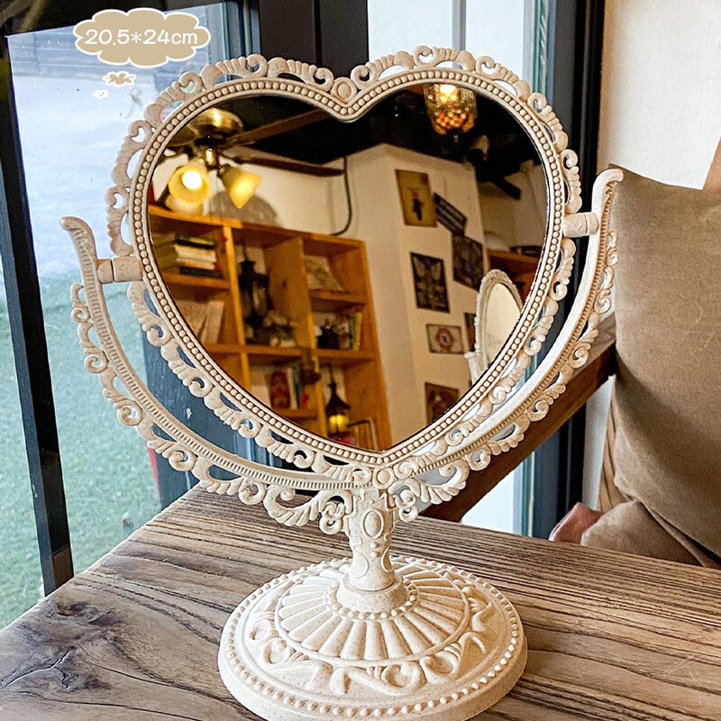 1pc de diseño de espejo en forma de corazón objeto decorativo