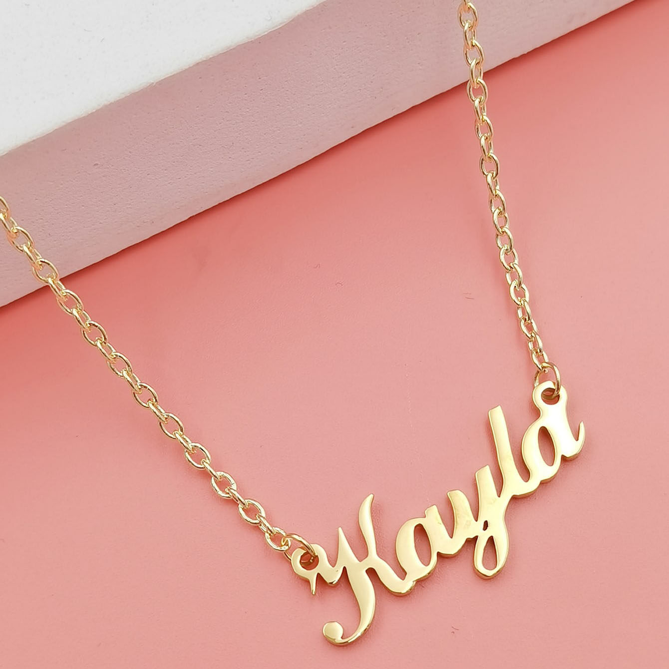 Name Letter Charm Necklace