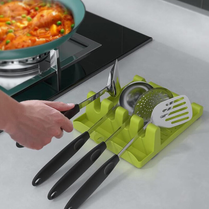 1pc многофункциональный силиконовый горшок, лопатка Spoon &amp; Spatula Rester