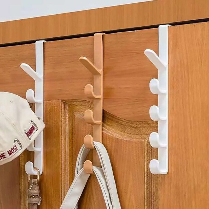 Maximize Your Bedroom Storage With This Over-The-Door Plastic Hanger Rack - Perfect For Clothes, Purses, And Bags