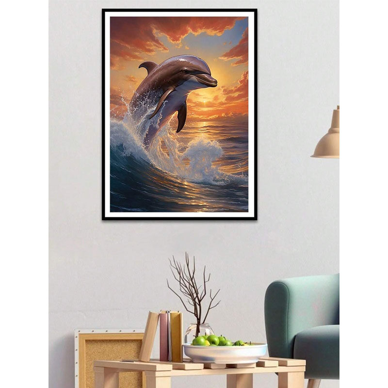Dolphin DIY Diamond Painting Animal Art Home Decoration Gift 20x30cm Unframed Set