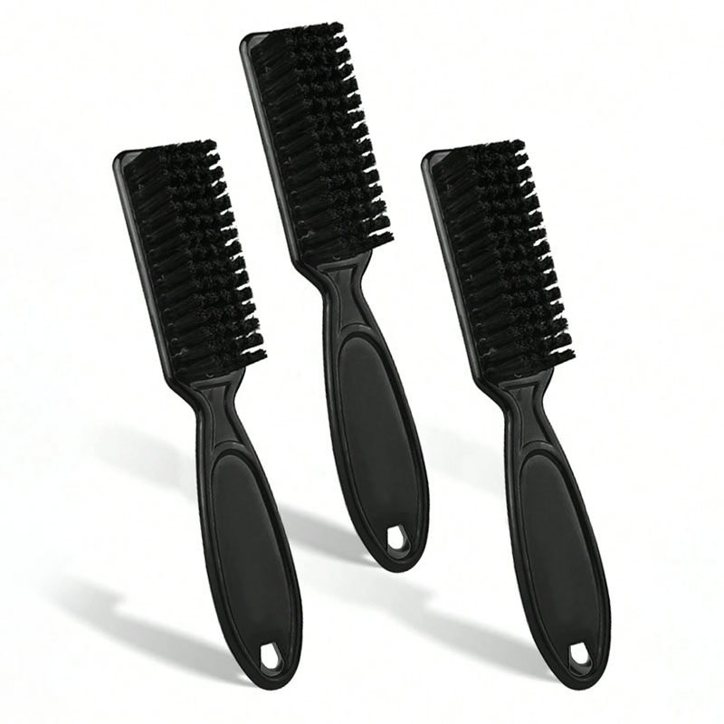 Small Size Mini Comb ,Mini Barber Blade Cleaning Brush Hair Clipper Brush (Black)
