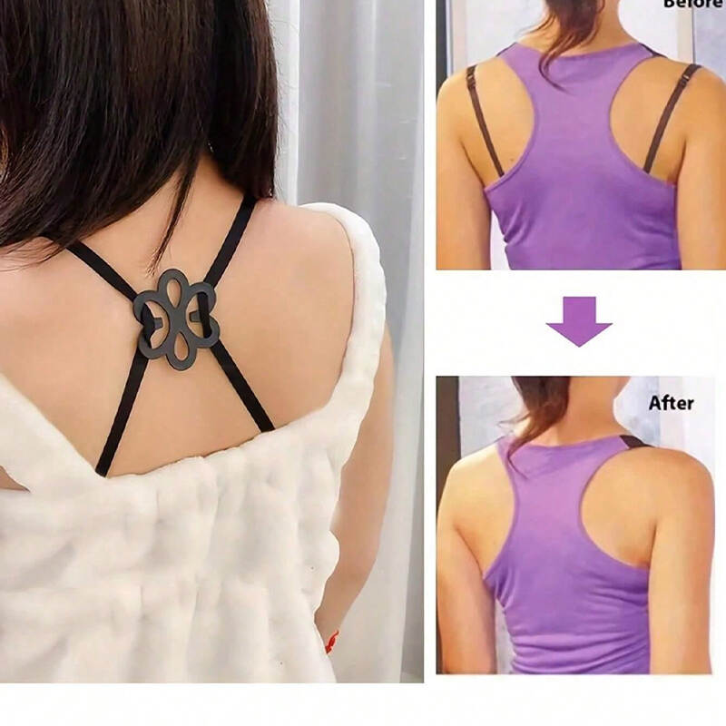 Bra strap clips, flower-shaped bra clips, bra strap holder, adjustable bra clip, invisible bra strap clip, lingerie accessories, bra strap fixer, bulk bra clips, wholesale bra accessories, bra clip distributor, bra strap connector