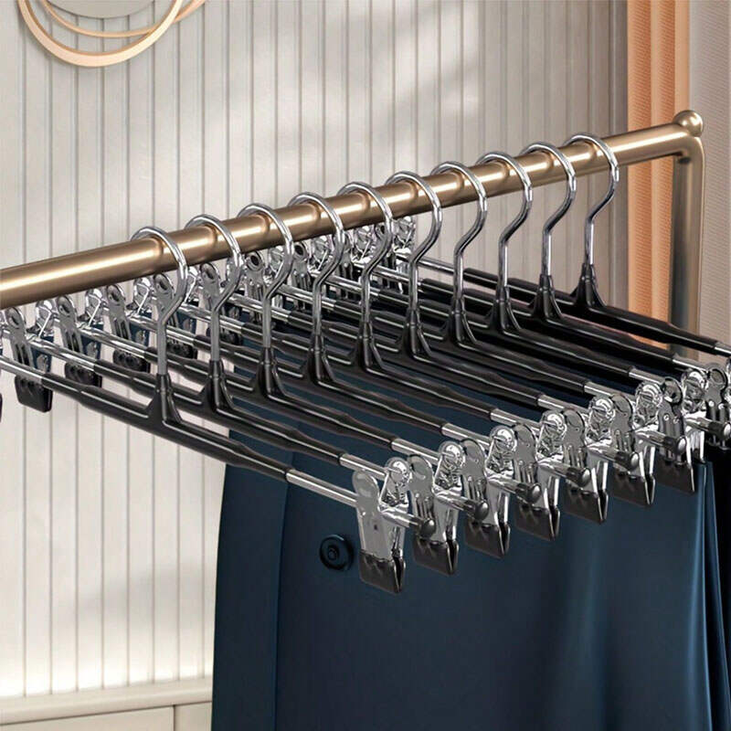 5pcs Stainless Steel Clothes Hangers with Clips