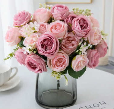 Luxurious Silk Peony & Hydrangea Arrangement