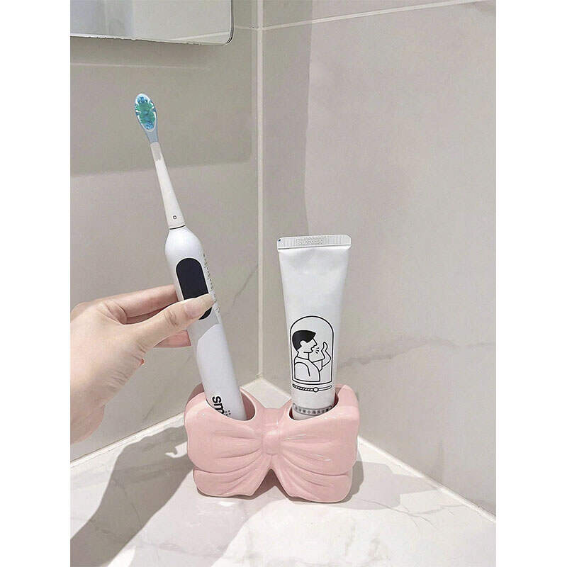 Bowknot Toothbrush Holder - China Factory INS Style Ceramic Bath Organizer