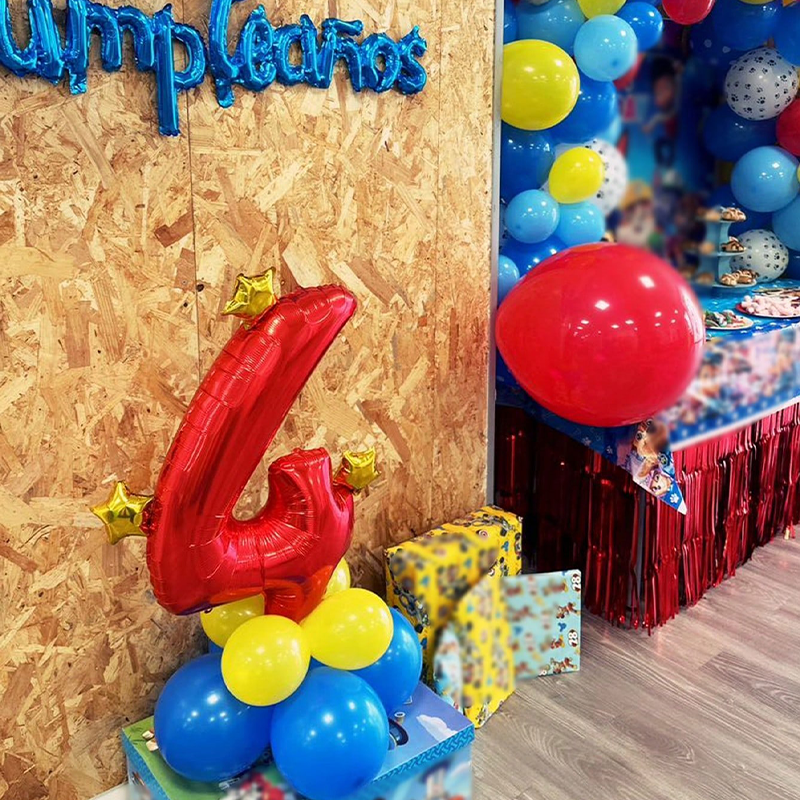 12Pcs Multi-Color Number Balloons for Birthday Party Decor
