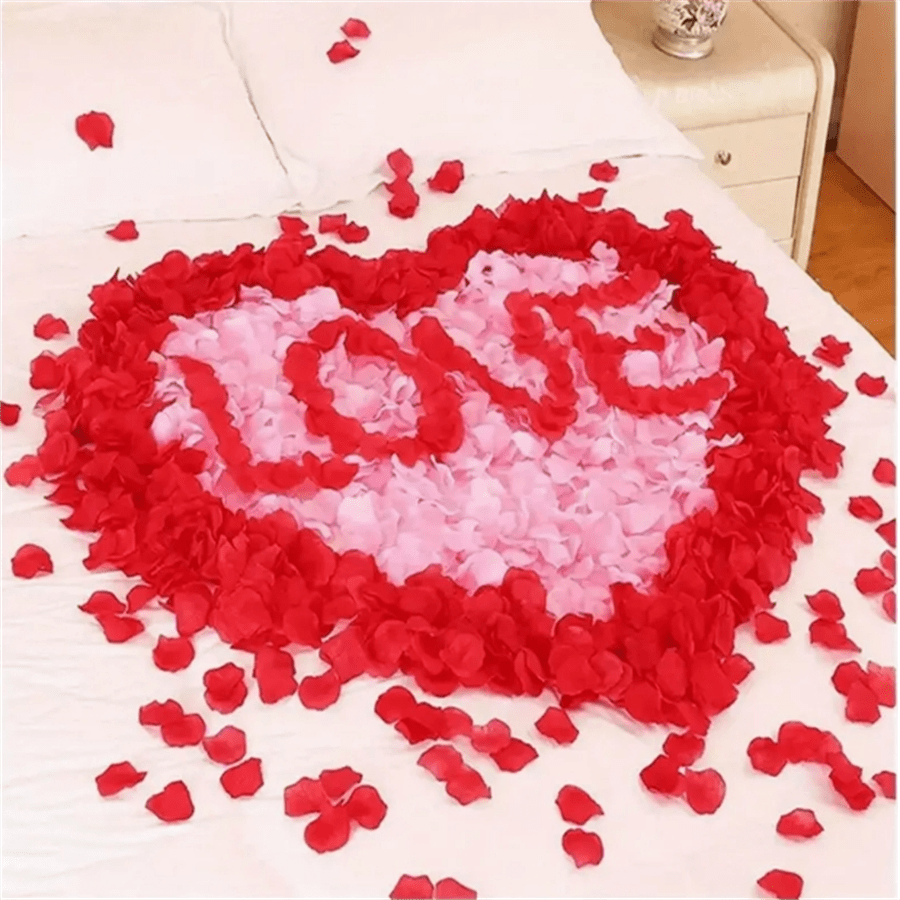 1000pcs Red Rose Petals - Artificial Flowers for Weddings & Events