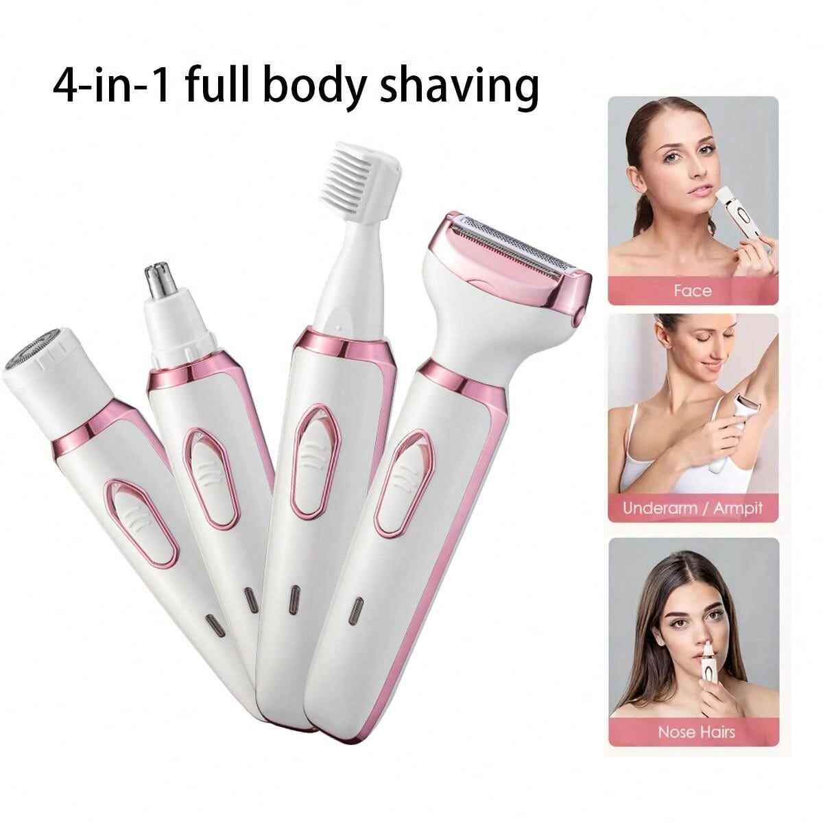 Women’s Electric Shaver – OEM Manufacturer | 4-in-1 Rechargeable Trimmer for Face, Legs, Underarm & Bikini