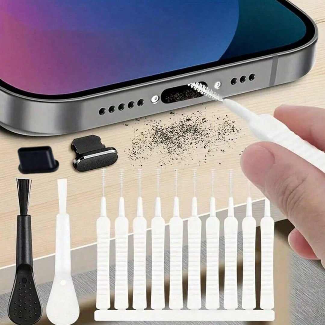 Cleaning Kit for Phone & Keyboard – China Factory | 12pcs Mini Brush Set, Pipe Unblocker, Bulk Wholesale
