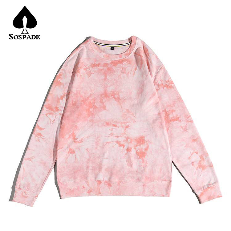 Men's hoodie with Tie-Dye color Customized  100% cotton Selected quality