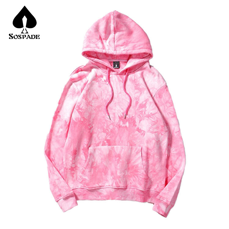 Men's hoodie with Tie-Dye color Customized  100% cotton Selected quality 320g-420g heavy weight