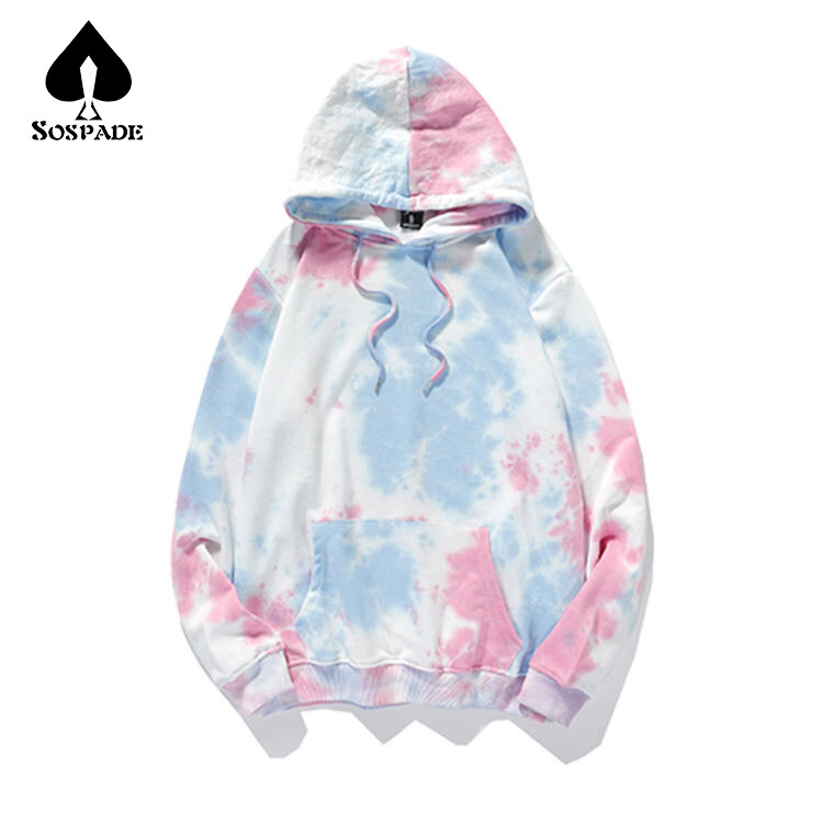 Men's hoodie with Tie-Dye color Customized  100% cotton Selected quality 320g-420g heavy weight